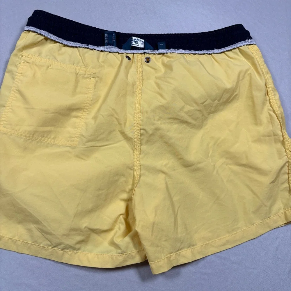 Polo Ralph‎ Lauren Swim Trunks Mens Medium Yellow Nylon Mesh Lined Pony Logo